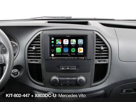 JVC KW-M25BT Bluetooth USB MP3 Autoradio AAC Einbauset für Mercedes Vito W447